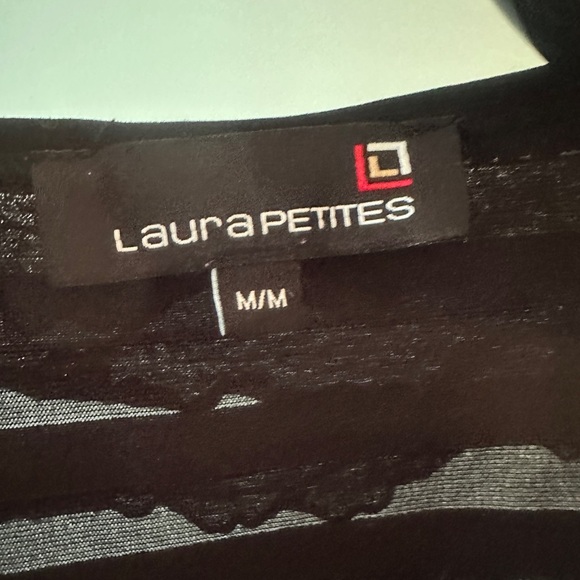 Laura Petites Womens Ruffle Top - Picture 3 of 4